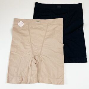 NEW Danskin Underwear Comfort Short Briefs Womens Small Black Beige NWT